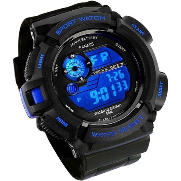 Mens Military Multifunction Digital LED Watch Electronic Waterproof Alarm Quartz - Picture 1 of 7